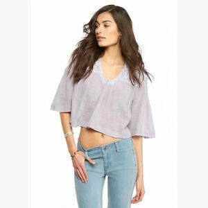 Lavender Carry Me Away Gauze Crop Top sz S
Women's Blouse Shirt